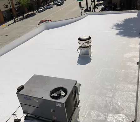 A flat roof
