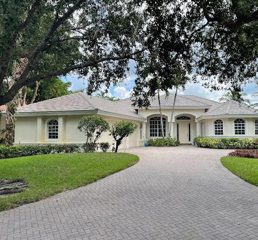 home with concrete tile